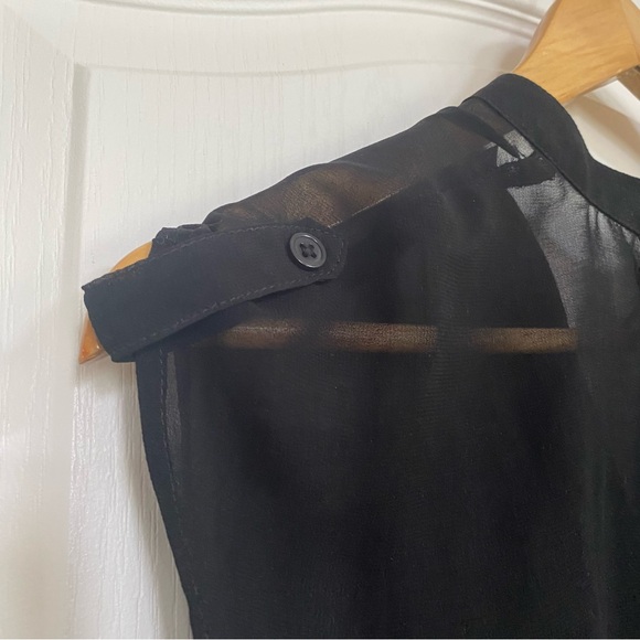 Dynamite Black Sheer Blouse Size XXS - Picture 4 of 9